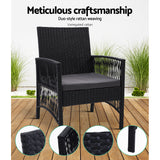 Gardeon 2PC Outdoor Dining Chairs Patio Furniture Wicker Lounge Chair Garden - Extra Image