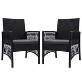 Gardeon 2PC Outdoor Dining Chairs Patio Furniture Wicker Lounge Chair Garden - Front View