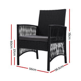 Gardeon 2PC Outdoor Dining Chairs Patio Furniture Wicker Lounge Chair Garden