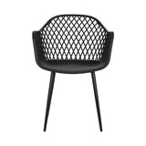 Gardeon 4PC Outdoor Dining Chairs PP Lounge Chair Patio Furniture Garden Black - Side View