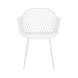 Gardeon 4PC Outdoor Dining Chairs PP Lounge Chair Patio Furniture Garden White - Side View