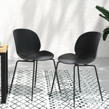 Gardeon 4PC Outdoor Dining Chairs Lounge Chair Patio Garden Furniture Black - Close-Up Angle