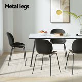 Gardeon 4PC Outdoor Dining Chairs Lounge Chair Patio Garden Furniture Black - Rear View