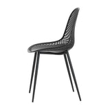 Gardeon 4PC Outdoor Dining Chairs PP Lounge Chair Patio Garden Furniture Black - Top-Down View