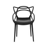 Gardeon 4PC Outdoor Dining Chairs PP Portable Stackable Chair Patio Furniture - Side View
