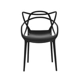 Gardeon 4PC Outdoor Dining Chairs PP Portable Stackable Chair Patio Furniture - Side View