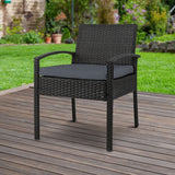 Gardeon Outdoor Dining Chairs Patio Furniture Rattan Lounge Chair Cushion Felix - Low Angle