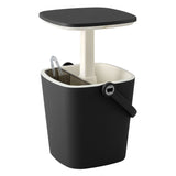 Gardeon 2-in-1 Outdoor Bar Table Portable Wine Cooler 15L Ice Bucket Tong Black - Extra Image