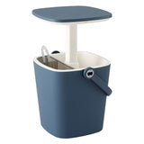Gardeon 2-in-1 Outdoor Bar Table Portable Ice Bucket Cooler 15L Tong Blue - Extra Image