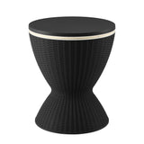 Gardeon Outdoor Bar Table Portable Ice Bucket Cooler 30L Adjustable Top Black - Side View