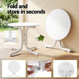 Gardeon 5PCS Outdoor Dining Set Table and Chairs Garden Patio Furniture Entwine White - 45-Degree Angle
