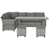 Gardeon Outdoor Dining Set Wicker Table Chairs Setting 8 Seater - Side View