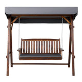 Gardeon Wooden Swing Chair Garden Bench Canopy 3 Seater Outdoor Furniture - Side View
