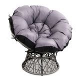 Gardeon Outdoor Chairs Outdoor Furniture Papasan Chair Wicker Patio Garden Grey - Low Angle