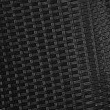 Gardeon 3PC Recliner Chairs Table Sun lounge Outdoor Furniture Wicker Adjustable Black - 45-Degree Angle