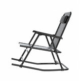 Gardeon Outdoor Rocking Chair Folding Reclining Recliner Patio Furniture Garden - Top-Down View
