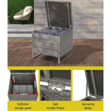 Gardeon 4-Seater Outdoor Sofa Furniture Lounge Set Wicker Setting Grey - Close-Up Angle
