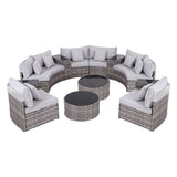 Gardeon 8 Seater Outdoor Sofa Set 14PCS Table Chair Set Rattan Patio Furniture