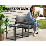 Gardeon Outdoor Sofa Set 3 Seater Corner Modular Lounge Setting Steel - Rear View