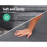 Gardeon Sun Lounge Setting Wicker Lounger Day Bed Outdoor Furniture Patio Grey - Close-Up Angle