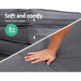 Gardeon Sun Lounge Setting Wicker Lounger Day Bed Patio Outdoor Furniture Grey - Close-Up Angle