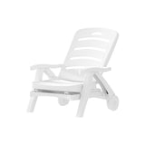 Gardeon Sun Lounger Folding Chaise Lounge Chair Wheels Patio Outdoor Furniture - Side View