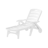 Gardeon Sun Lounger Folding Chaise Lounge Chair Wheels Patio Outdoor Furniture - Close-Up Angle