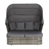 Gardeon Outdoor Sun Lounge Setting Patio Furniture Wicker Sofa Garden Day Bed - Side View