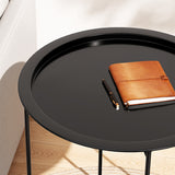 Gardeon Coffee Side Table Steel Outdoor Furniture Indoor Desk Patio Garden - Rear View