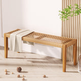 Gardeon Outdoor Garden Bench Seat Dining Acacia Wood 2-Seater Patio Furniture - 45-Degree Angle