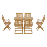 Gardeon Outdoor Dining Set 7 Piece Wooden Table Chairs Setting Foldable