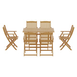 Gardeon Outdoor Dining Set 7 Piece Wooden Table Chairs Setting Foldable - Side View