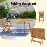 Gardeon Outdoor Dining Set 7 Piece Wooden Table Chairs Setting Foldable - 45-Degree Angle