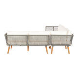Gardeon 5-Seater Outdoor Sofa Set Wooden Lounge Setting Aluminum - Top-Down View