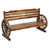 Gardeon Outdoor Garden Bench Wooden 3 Seat Wagon Chair Lounge Patio Furniture - Close-Up Angle