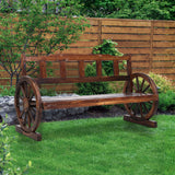 Gardeon Outdoor Garden Bench Wooden 3 Seater Wagon Chair Lounge Patio Furniture - Low Angle