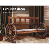 Gardeon Outdoor Garden Bench Wooden 3 Seater Wagon Chair Lounge Patio Furniture - Extra Image