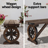 Gardeon Outdoor Garden Bench Seat Wooden Patio Furniture Wagon Dining Chair - 45-Degree Angle
