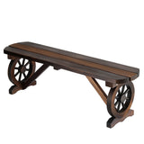 Gardeon Outdoor Garden Bench Seat Wooden Patio Furniture Wagon Dining Chair - Close-Up Angle