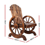 Gardeon Wooden Wagon Chair Outdoor - Front View