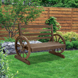 Gardeon Outdoor Garden Bench Wooden 2 Seat Wagon Chair Patio Furniture Teak - Low Angle