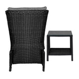 Livsip Outoodr Recliner Chair & Table Sun Lounge 2PCS - Top-Down View