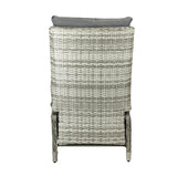 Livsip Outoodr Recliner Lounge & Table Set Wicker Grey