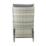 Livsip Recliner Chairs Wicker Sun lounge Grey X2
