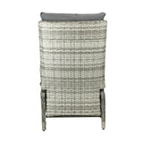 Livsip Recliner Chairs Wicker Sun lounge Grey X2 - Side View