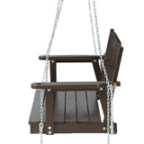 Gardeon Porch Swing Chair With Chain Outdoor Furniture Wooden Bench 2 Seat Brown - Side View