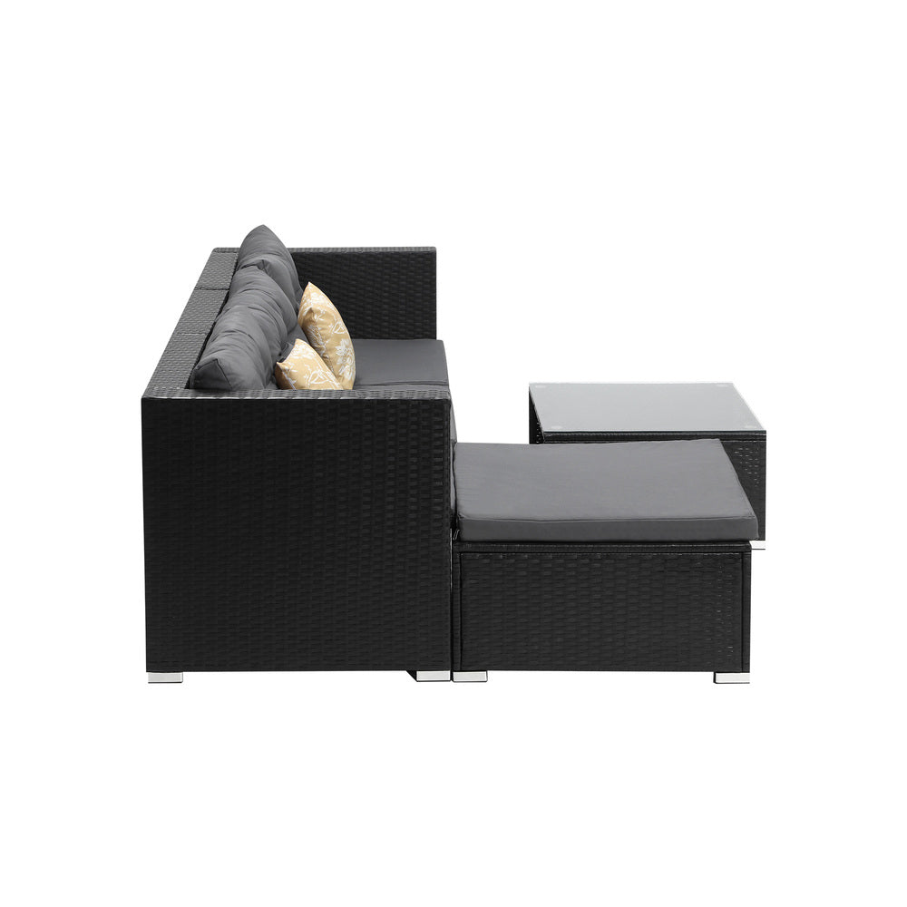 Livsip Outdoor Sofa Set 4 Seater Corner Modular Lounge Set