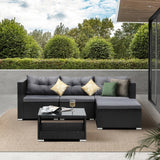 Livsip Outdoor Sofa Set 4 Seater Corner Modular Lounge Set