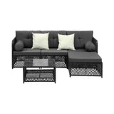 Livsip Outdoor Sofa Set 4 Seater Wicker Corner Modular Setting
