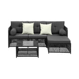 Livsip Outdoor Sofa Set 4 Seater Wicker Corner Modular Setting - Extra Image